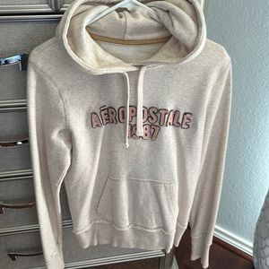 Aeropostale size Large cream pullover hoodie